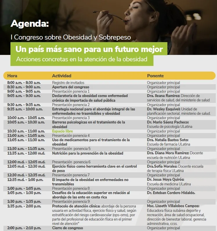 Agenda evento Sobrepeso